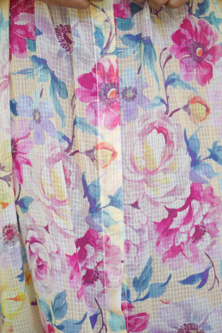 Floral net kota dress KF1079