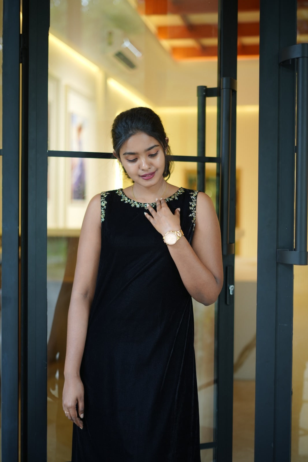 Black Velvet dress FS1068