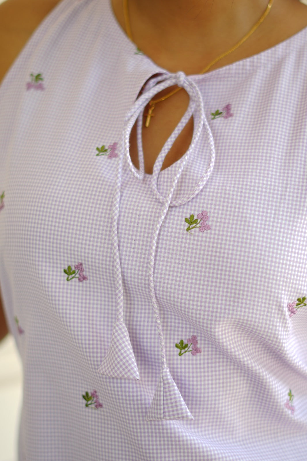 Lavendar cotton dress TKTD1054