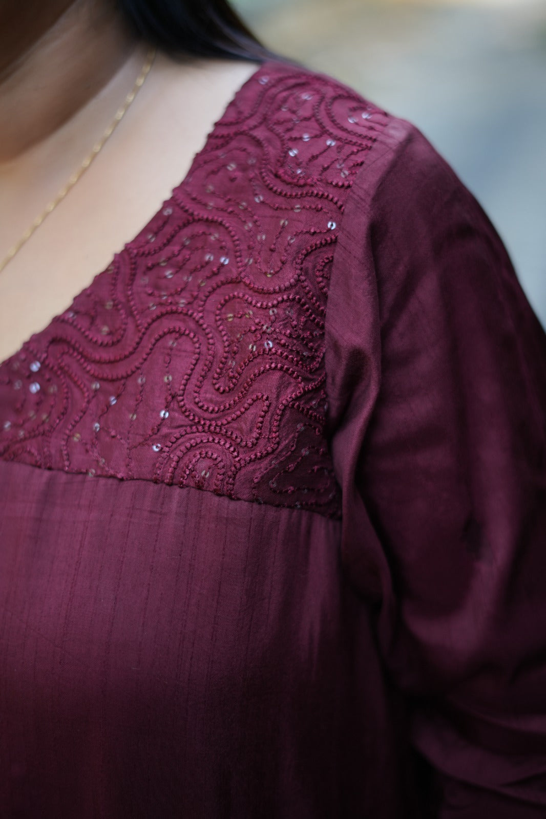 Wine Red dress KS1080