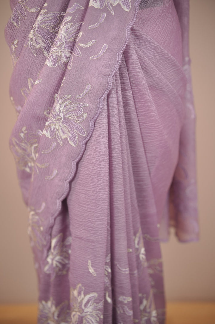 Crushed Tissue Saree TSA6013