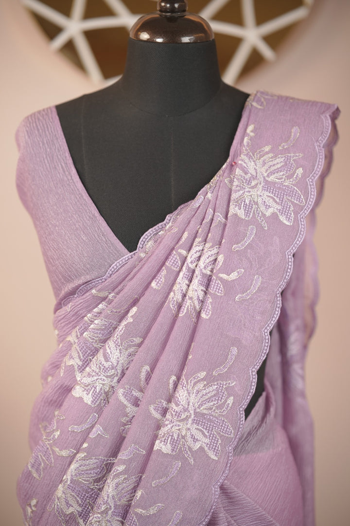 Crushed Tissue Saree TSA6013