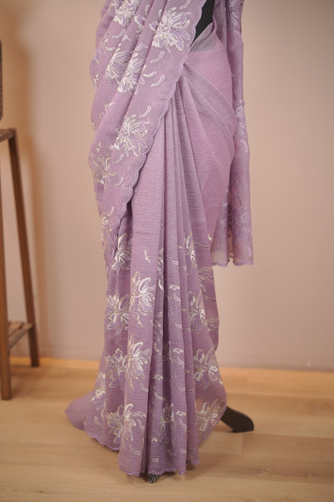 Crushed Tissue Saree TSA6013