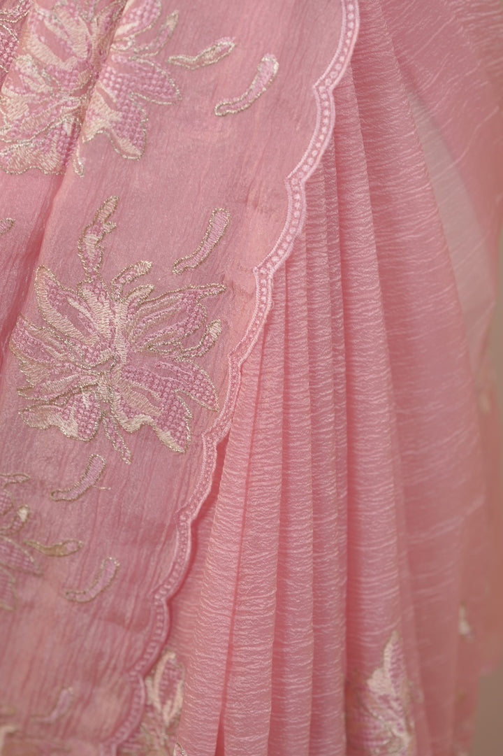 Crushed Tissue Saree TSA6013