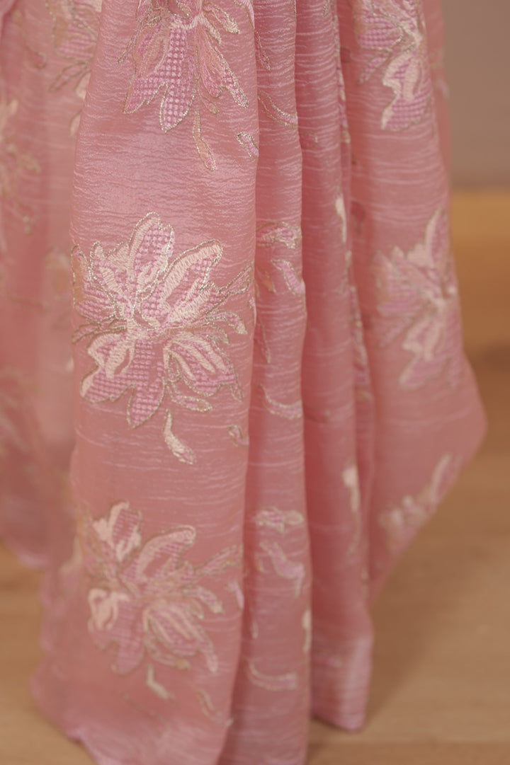 Crushed Tissue Saree TSA6013
