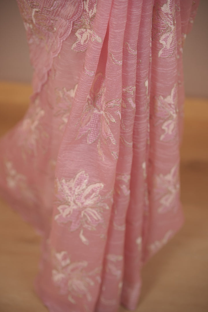 Crushed Tissue Saree TSA6013