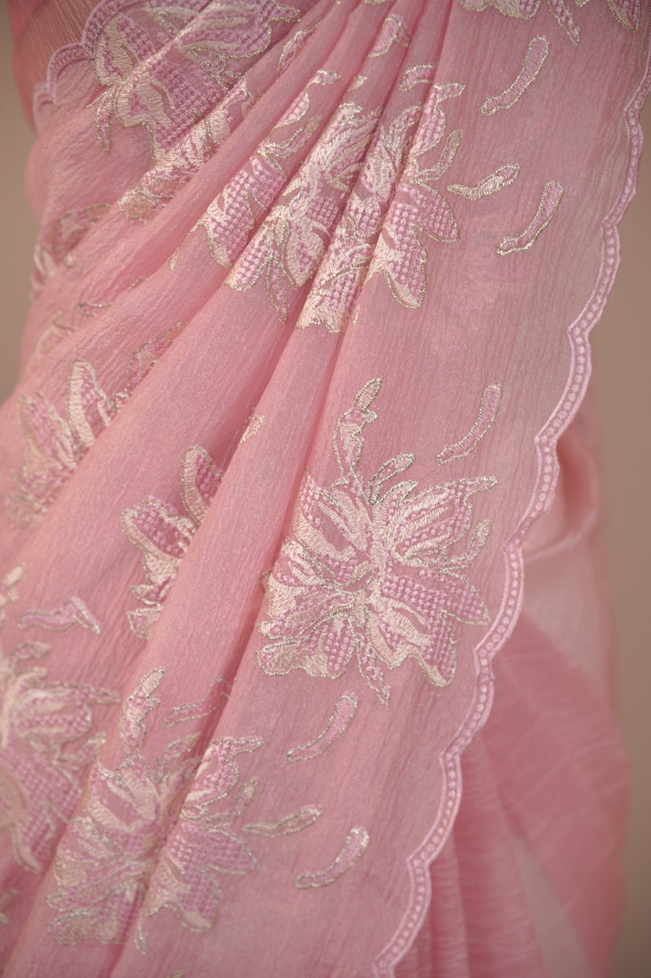Crushed Tissue Saree TSA6013