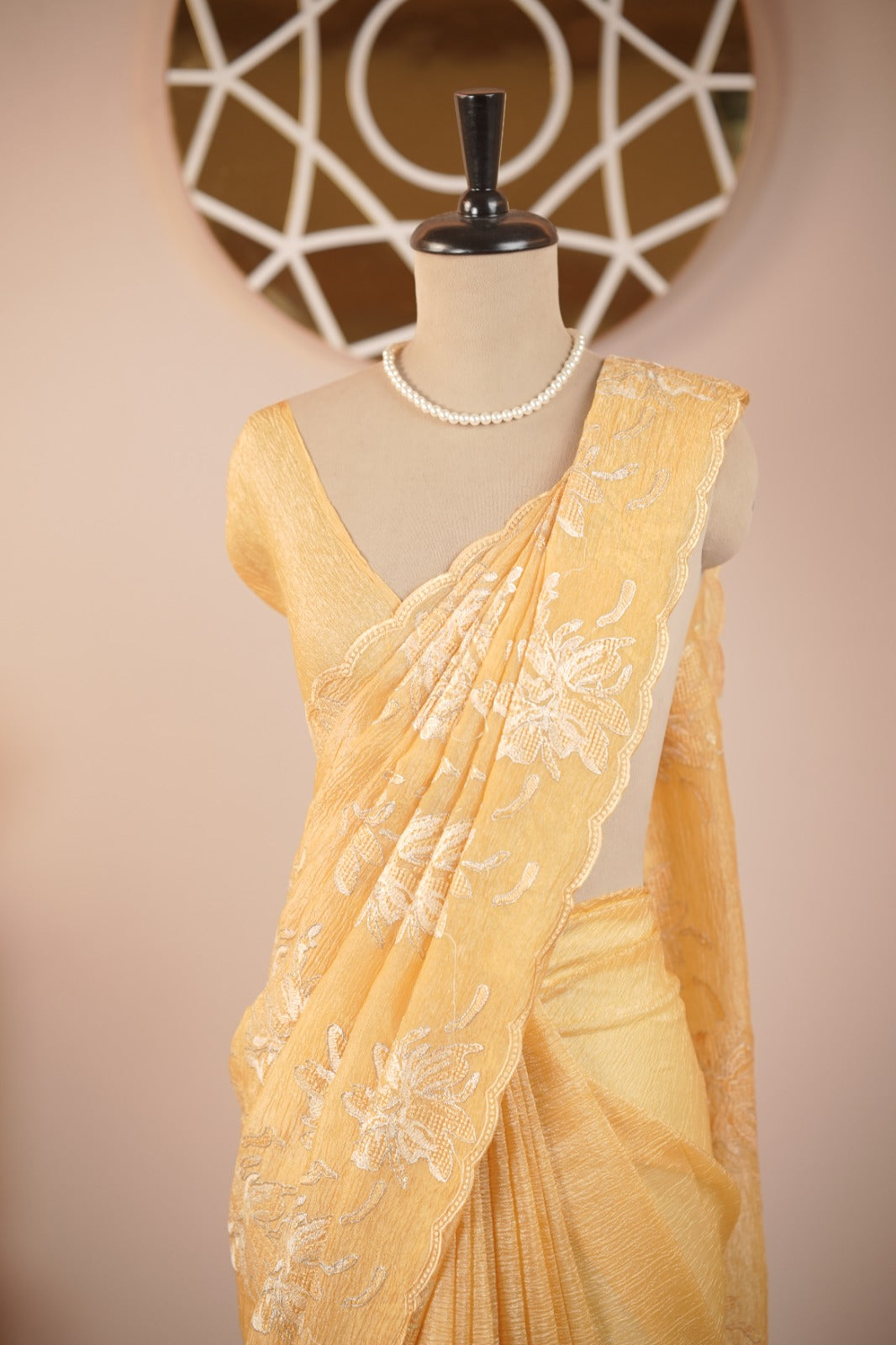 Crushed Tissue Saree TSA6013