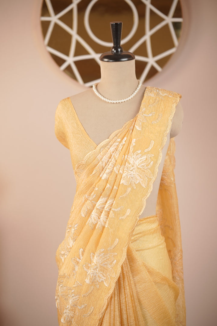 Crushed Tissue Saree TSA6013
