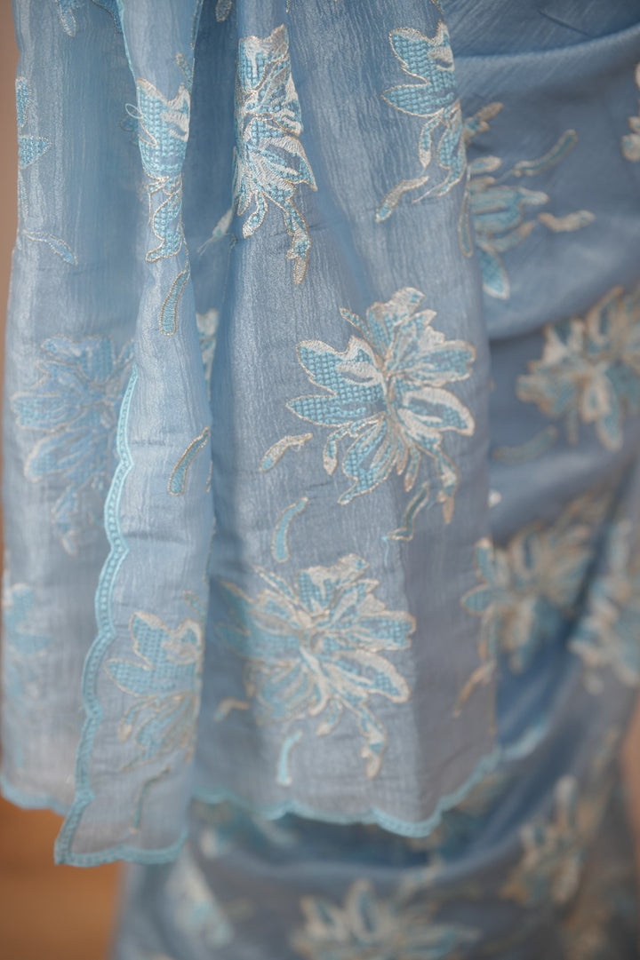 Crushed Tissue Saree TSA6013