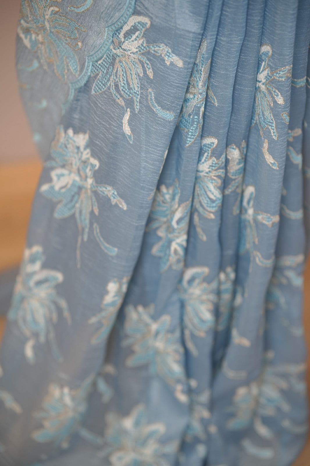 Crushed Tissue Saree TSA6013