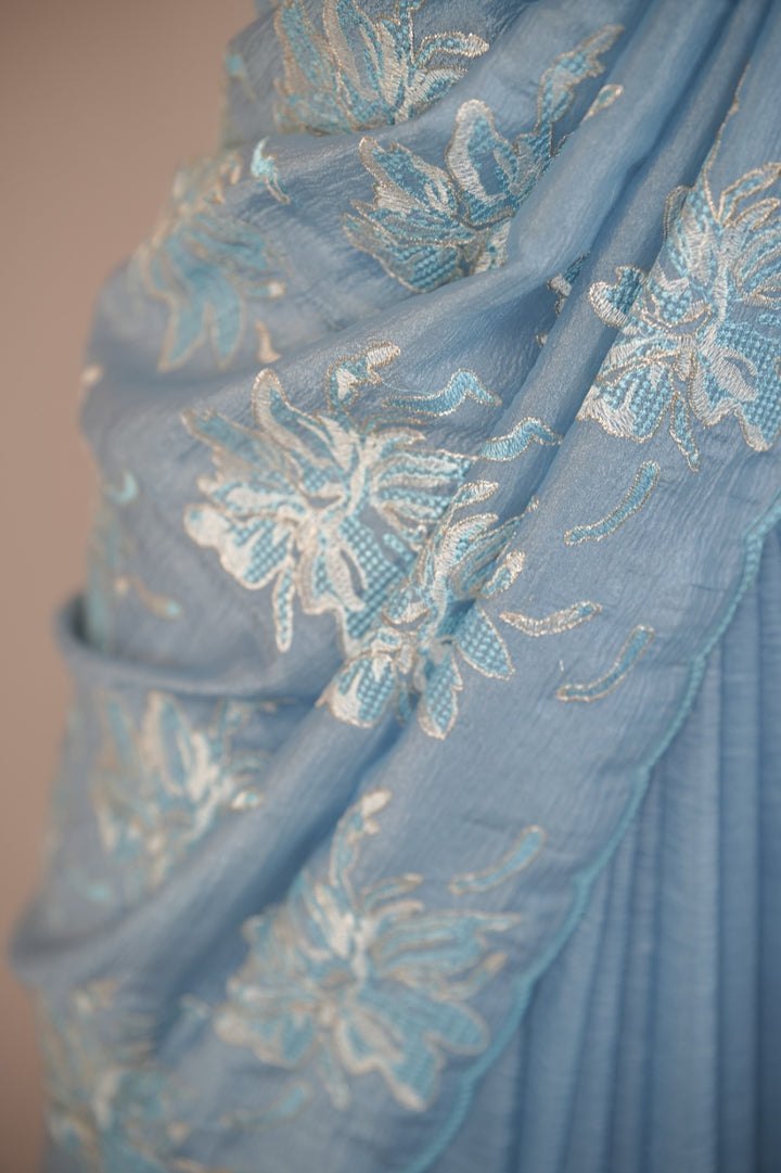 Crushed Tissue Saree TSA6013