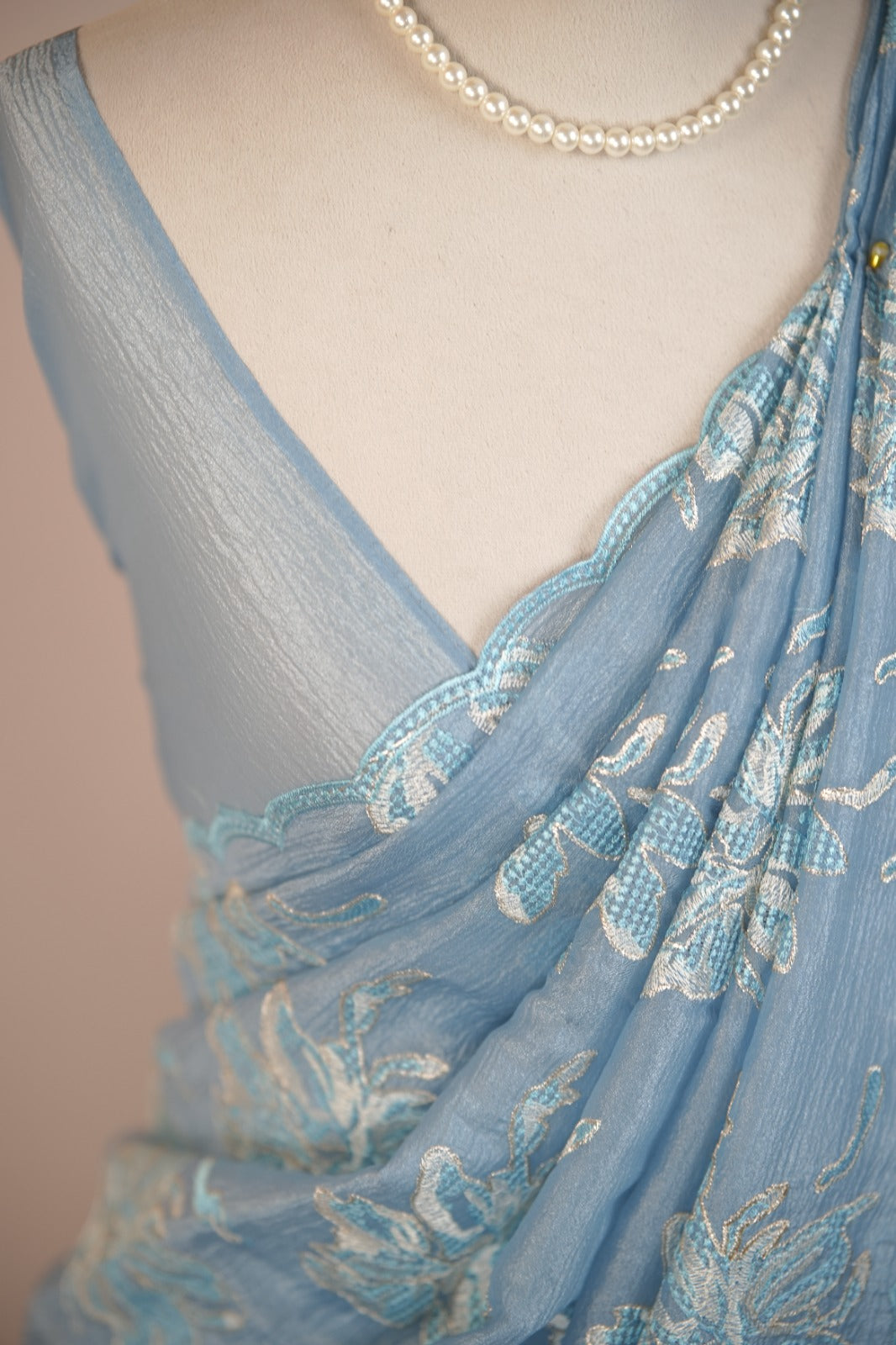 Crushed Tissue Saree TSA6013