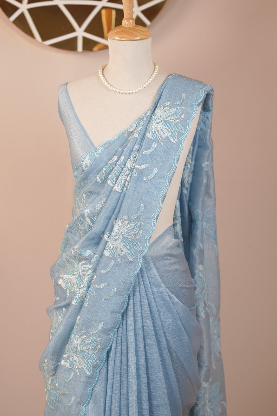 Crushed Tissue Saree TSA6013