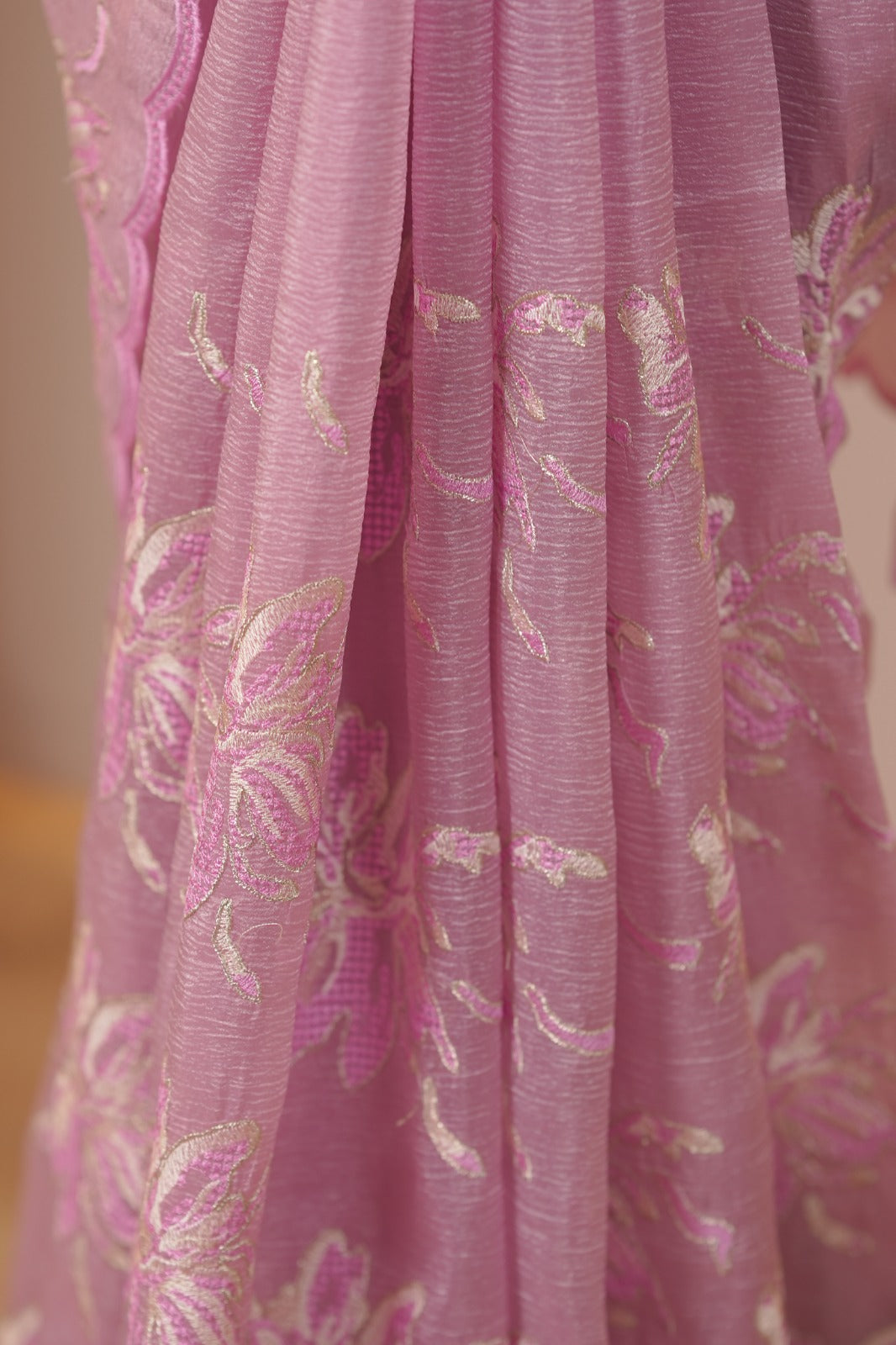 Crushed Tissue Saree TSA6013