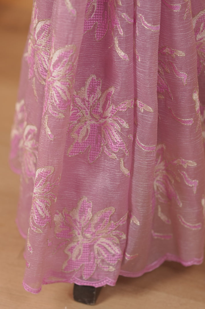 Crushed Tissue Saree TSA6013