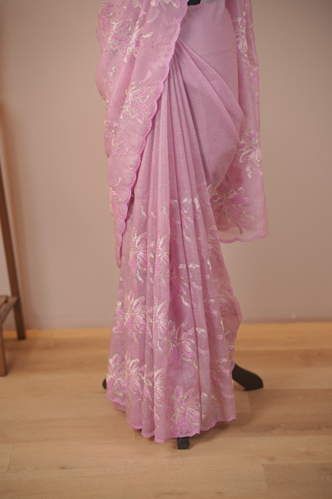 Crushed Tissue Saree TSA6013