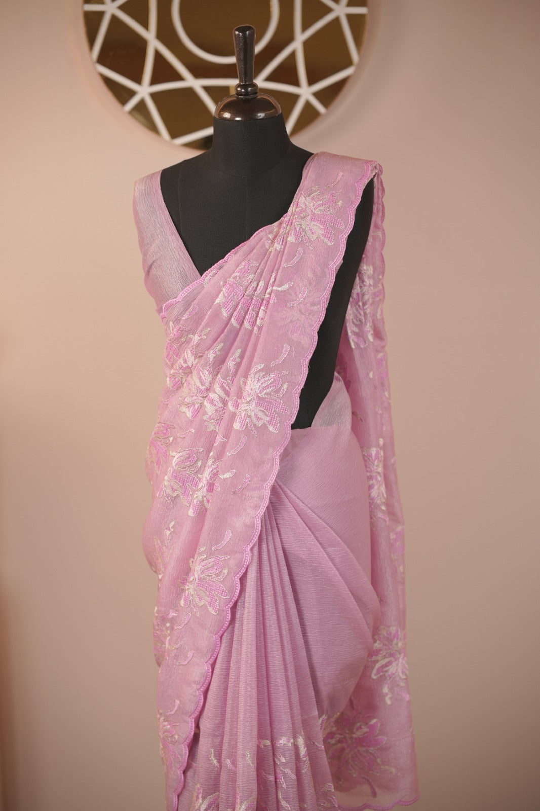 Crushed Tissue Saree TSA6013
