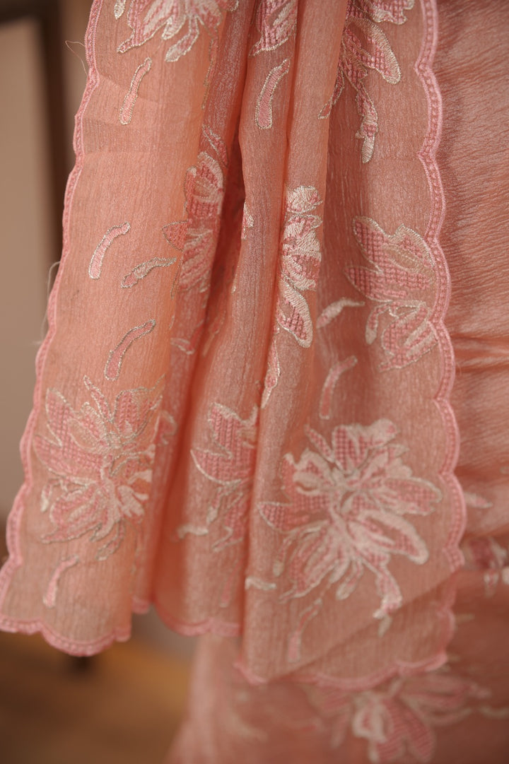 Crushed Tissue Saree TSA6013