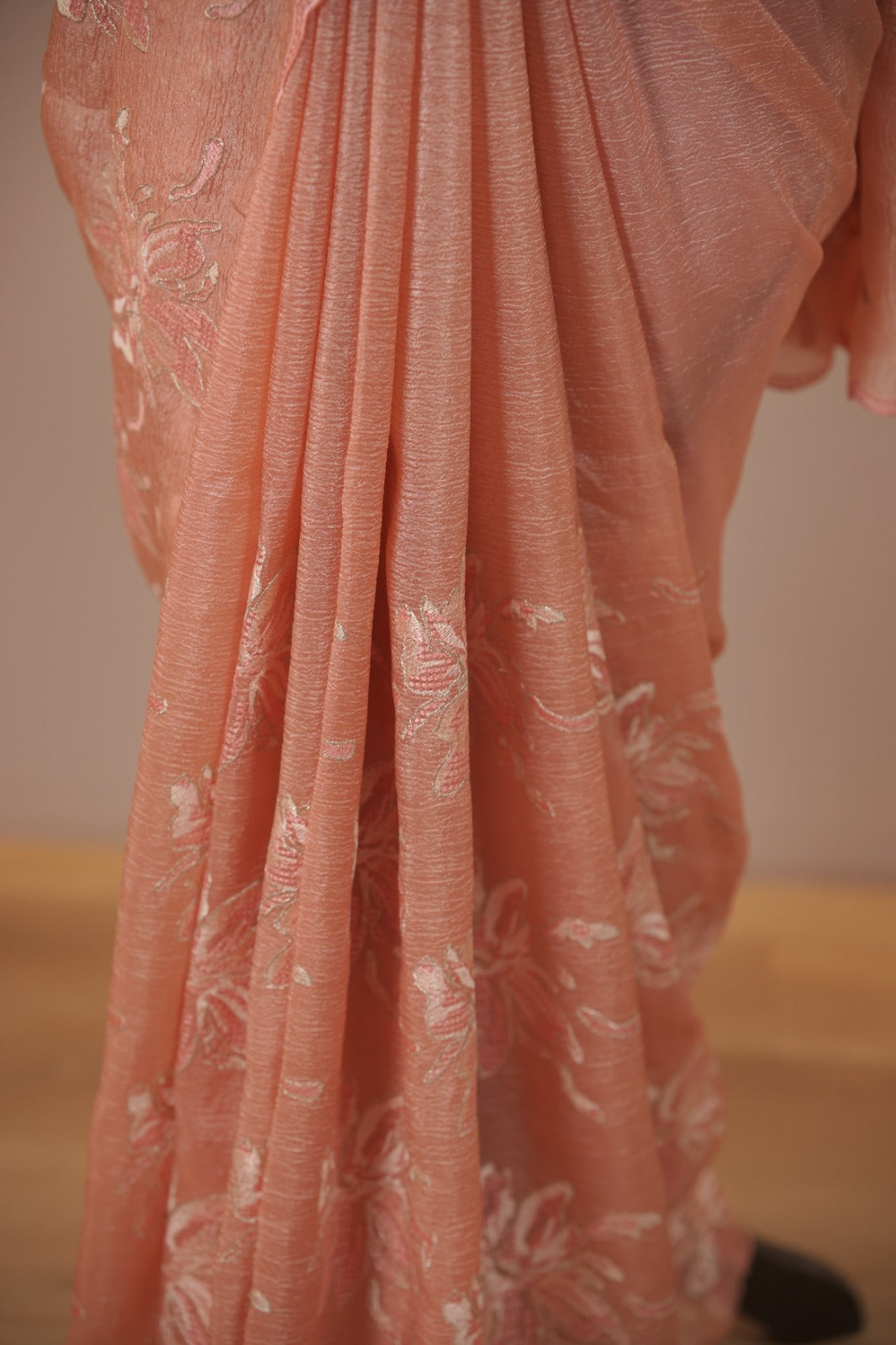 Crushed Tissue Saree TSA6013