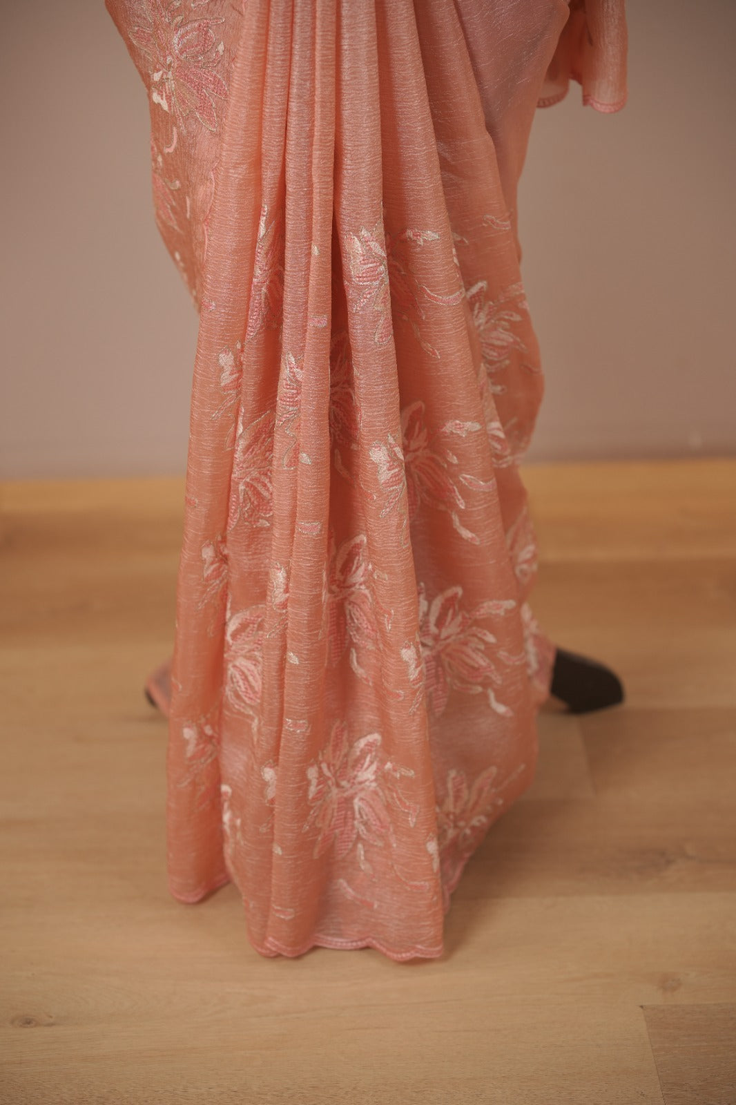 Crushed Tissue Saree TSA6013