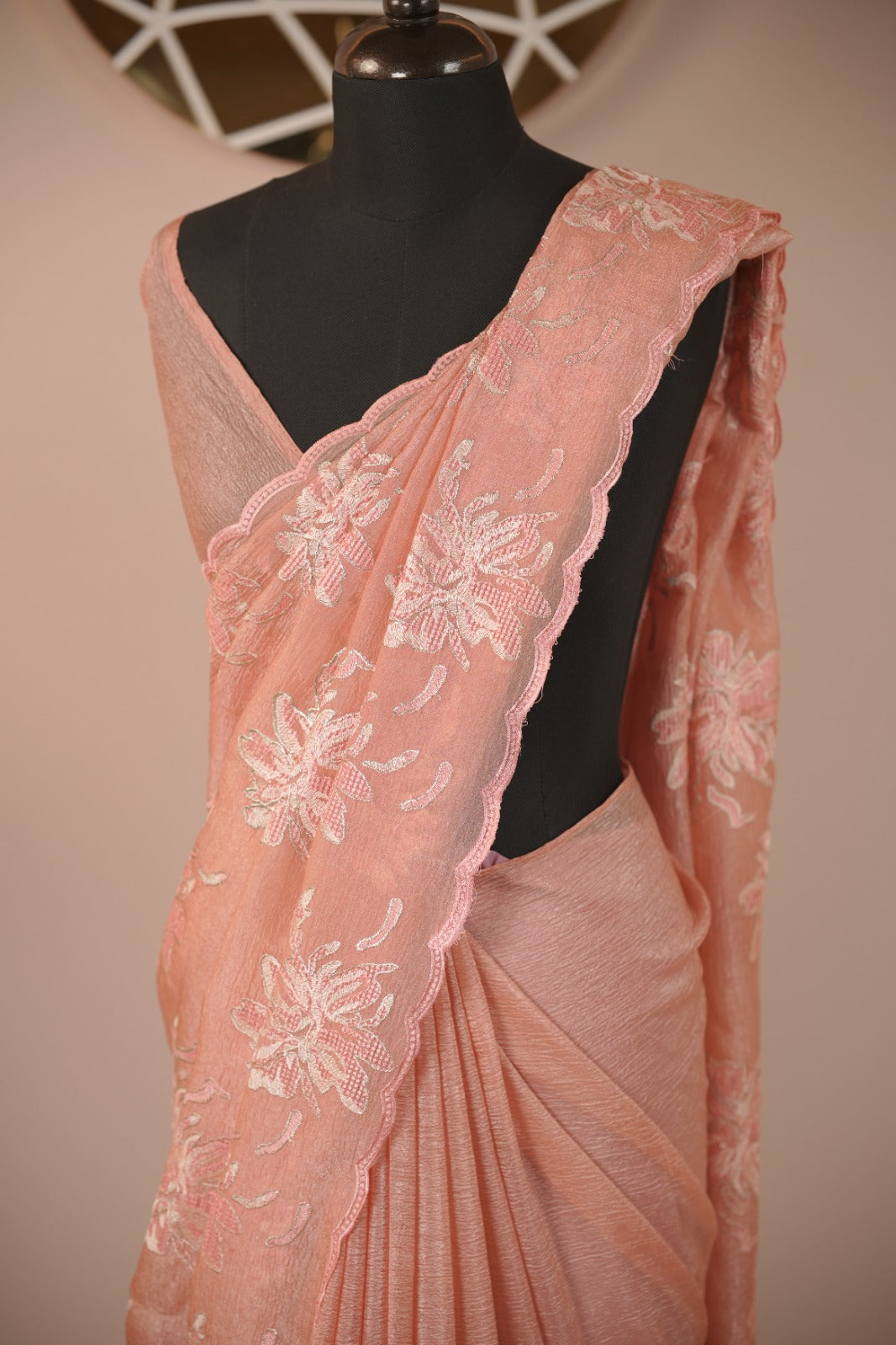 Crushed Tissue Saree TSA6013