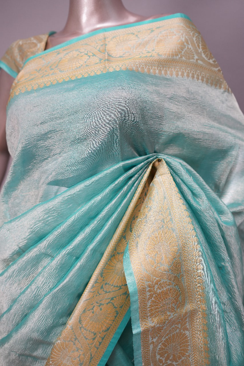 Crushed Organza Saree (Border 5)  TSA150