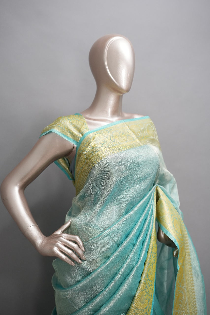 Crushed Organza Saree (Border 5)  TSA150