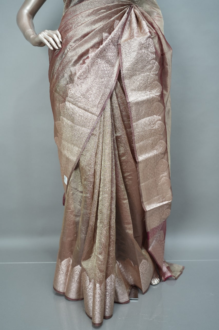 Crushed Organza Saree (Border 3) TSA148