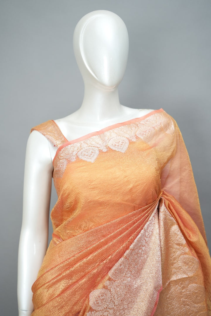 Crushed Organza Saree (Border 3) TSA148