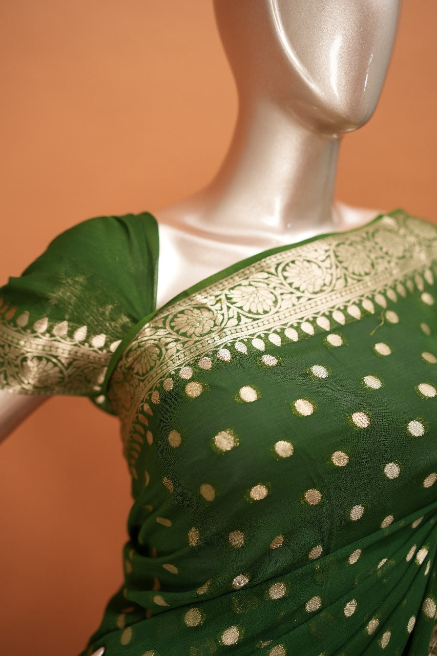 Georgette Banarasi Saree TSA1495