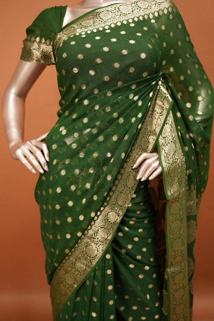 Georgette Banarasi Saree TSA1495