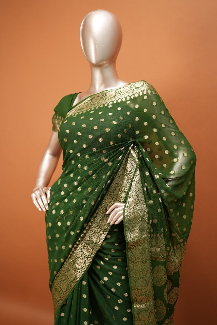 Georgette Banarasi Saree TSA1495