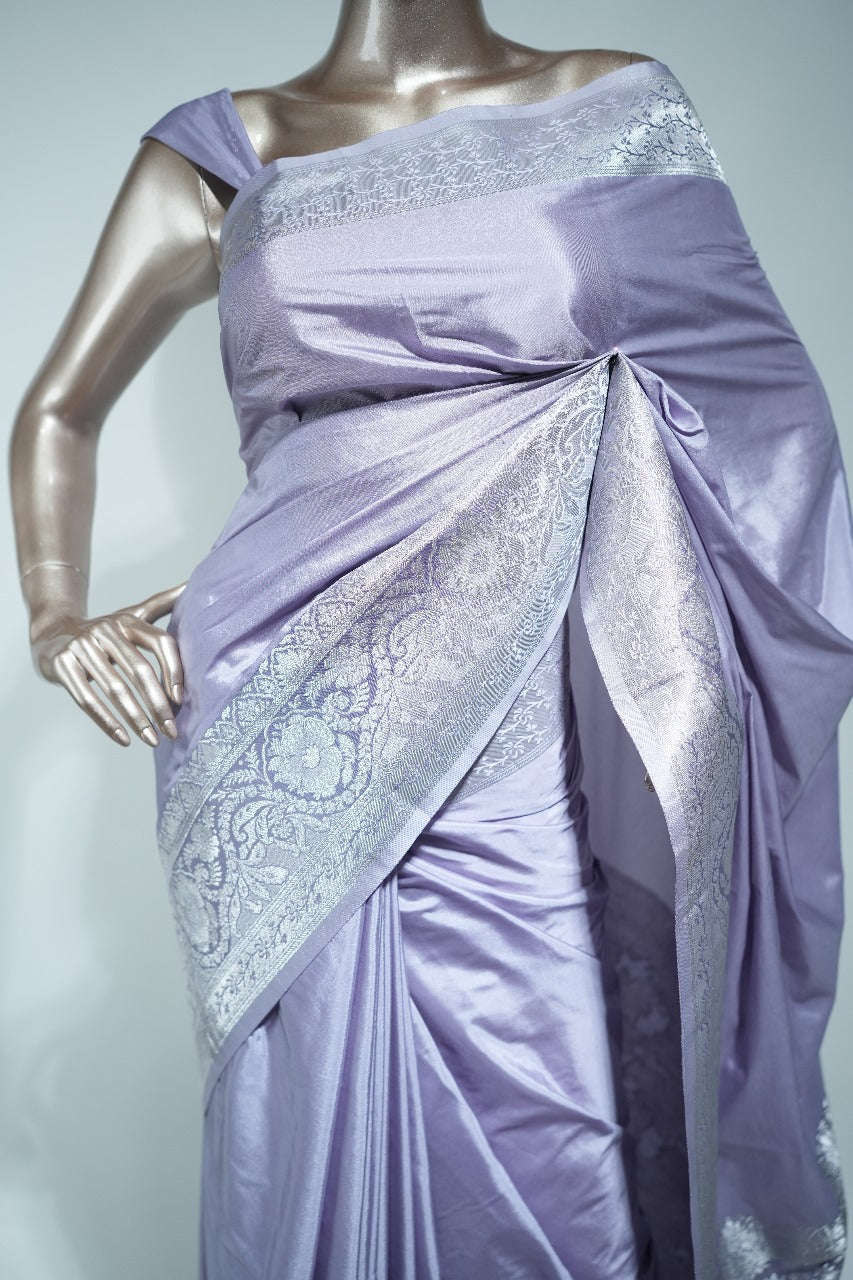 Semi Banarasi Crepe Silk Saree TSA1516