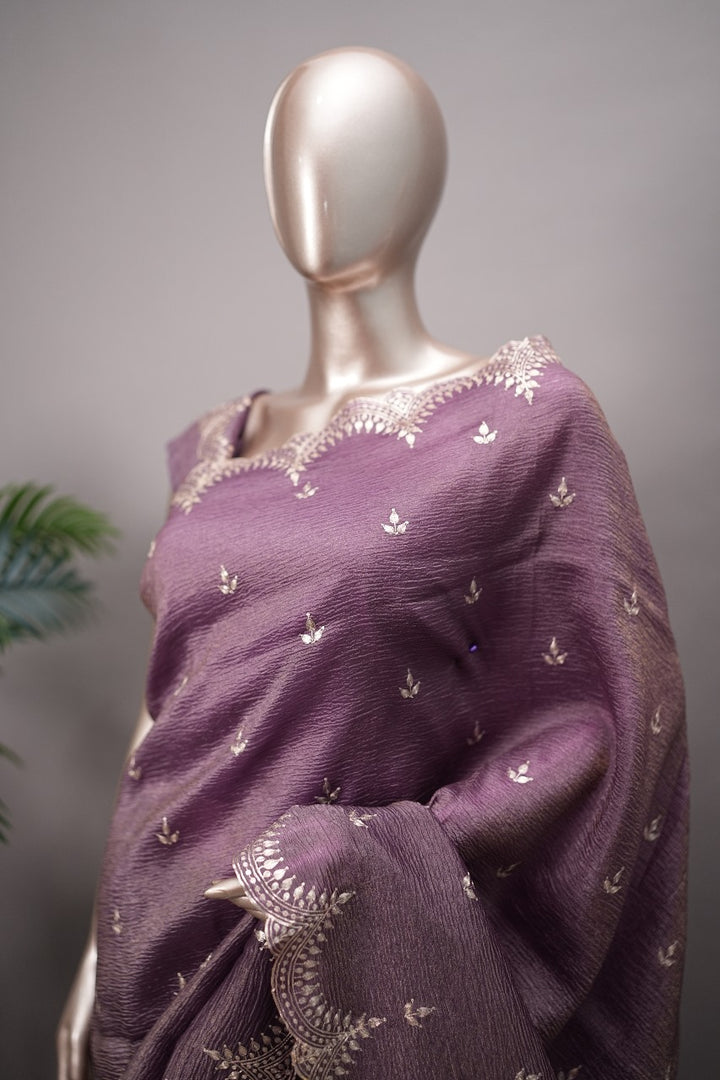 Crushed Tissue Saree TSA2326