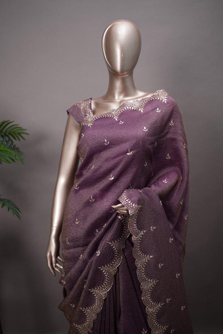 Crushed Tissue Saree TSA2326