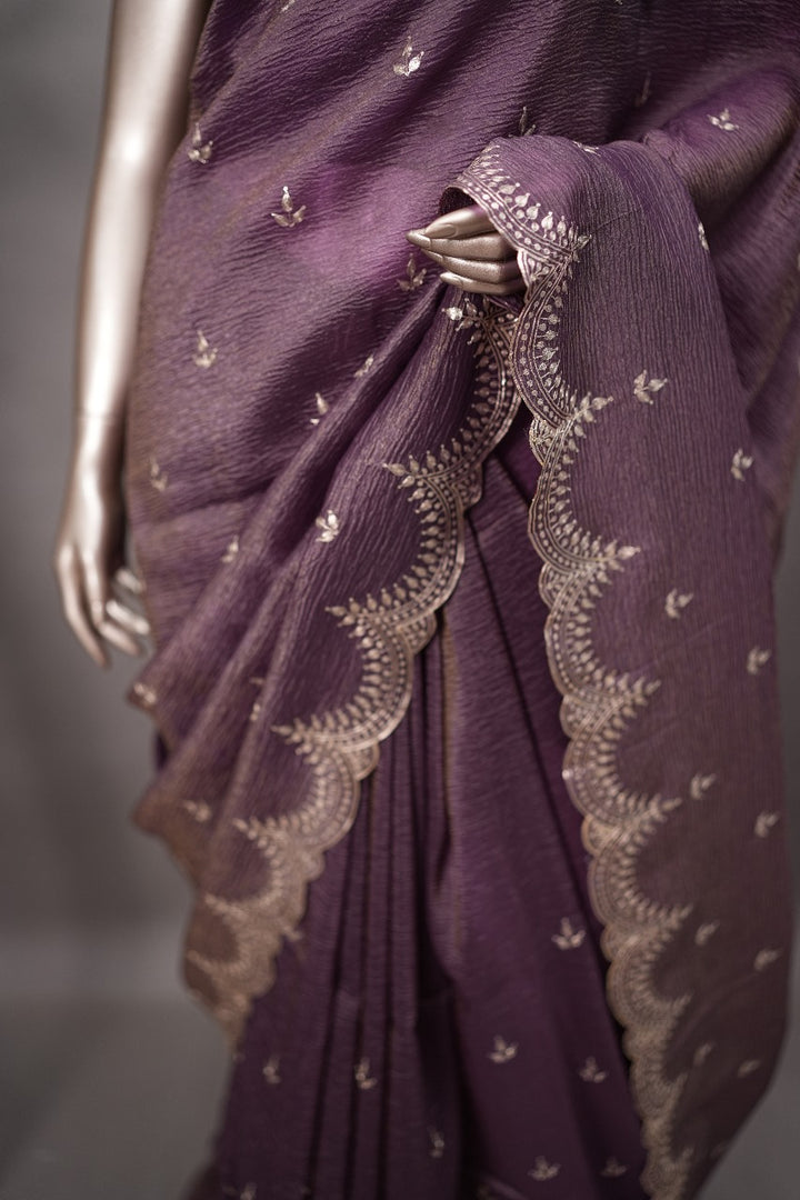 Crushed Tissue Saree TSA2326