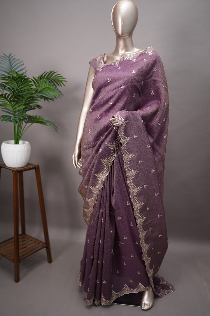 Crushed Tissue Saree TSA2326