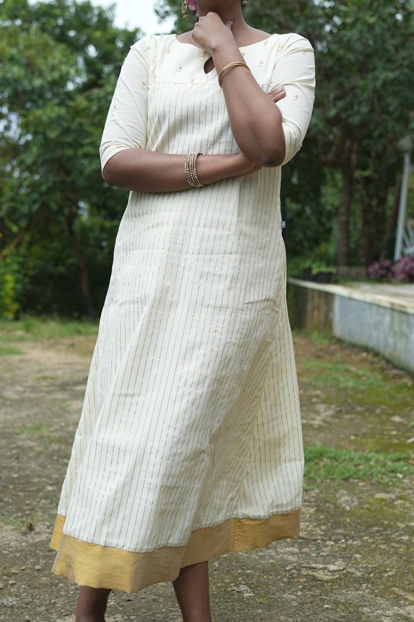 Striped A-line Kurta TKT2516