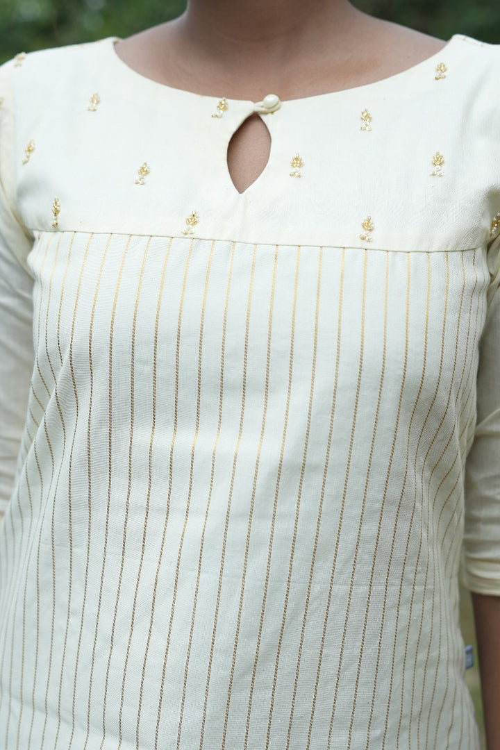 Striped A-line Kurta TKT2516
