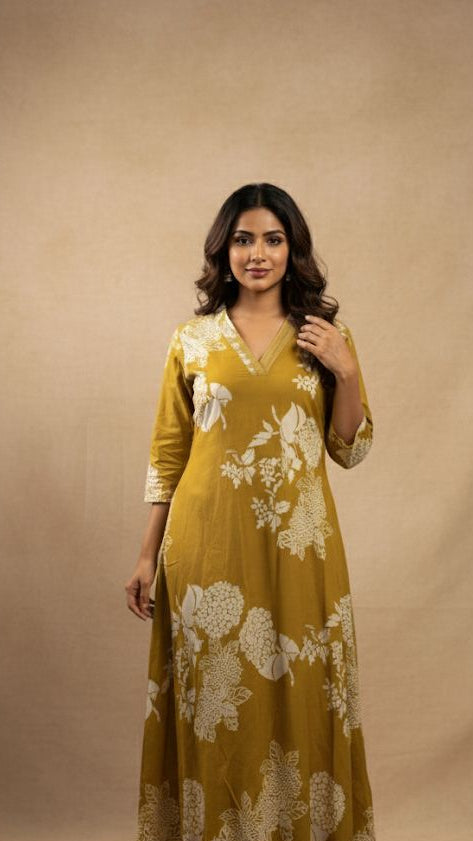 A- line kurta TKT1009