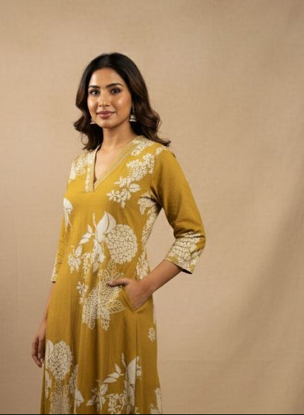 A- line kurta TKT1009