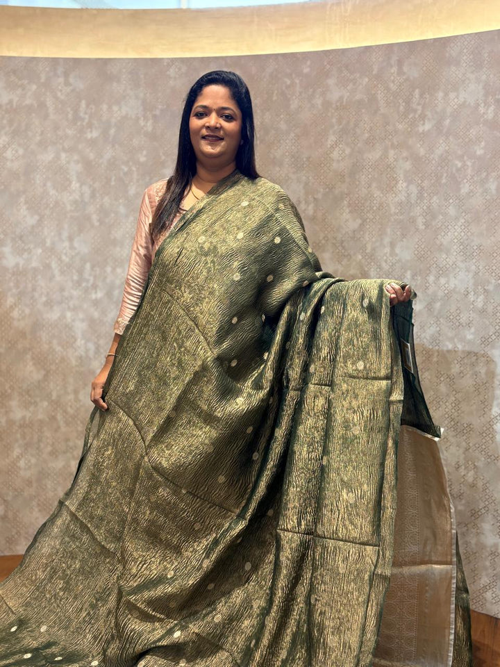 Crushed Tissue Saree TSA4016