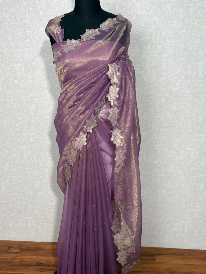 Tissue Organza Saree TSA4040