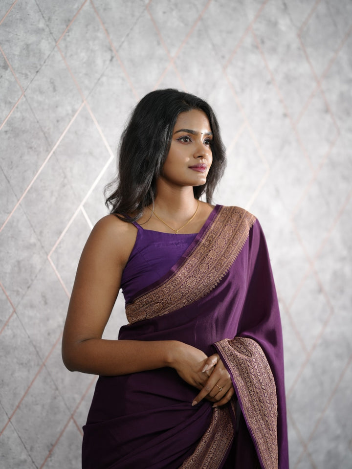 Banarasi Crepe Saree TSA422