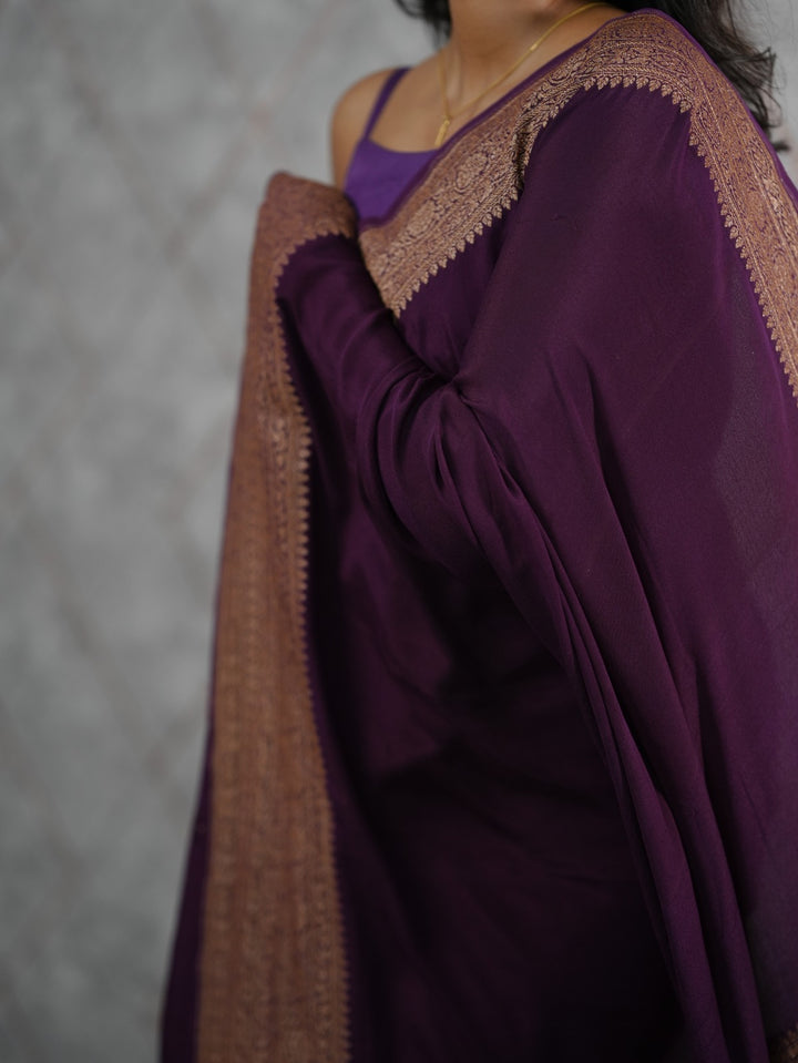 Banarasi Crepe Saree TSA422