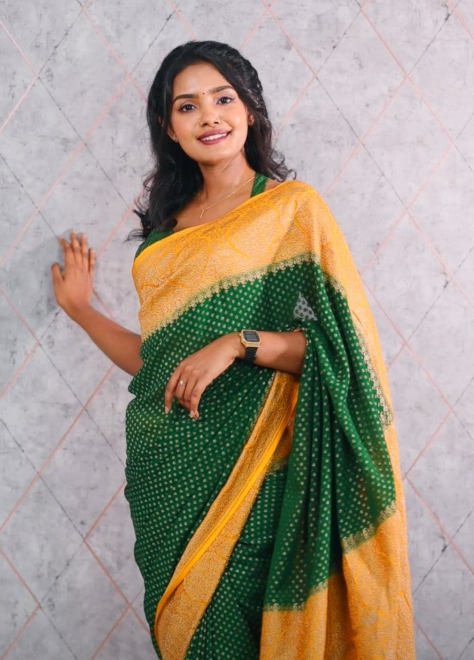 Georgette Banarasi Saree TSA426
