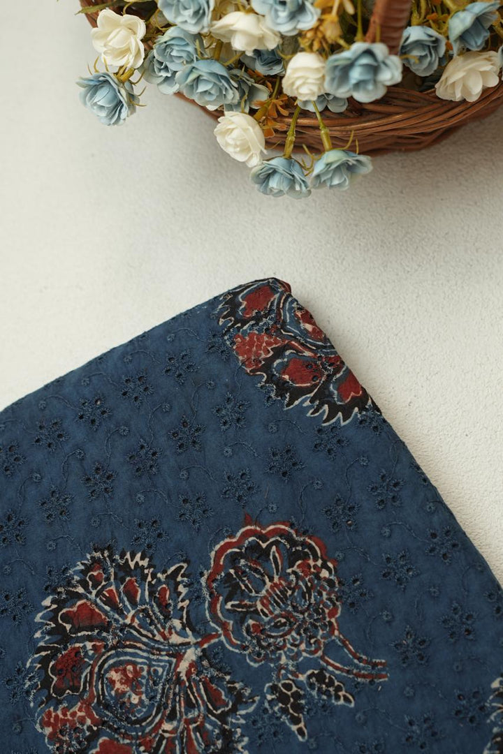 Hakoba Cotton Material TRF4360 Print 1 Indigo