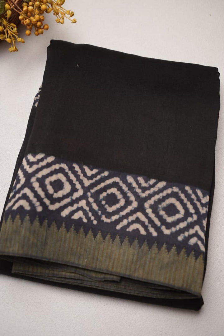 Chanderi Cotton Saree TSA4387 Print 1