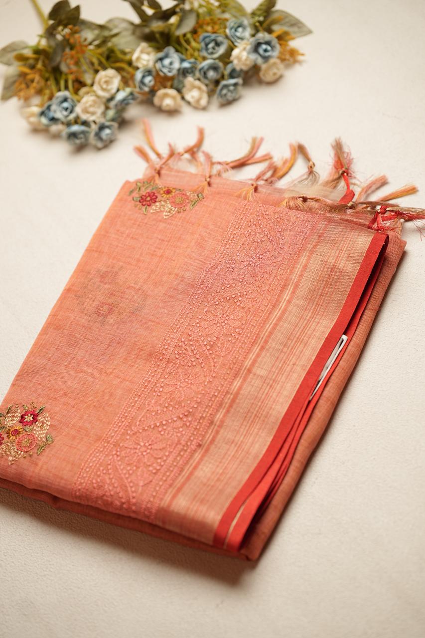 Linen Tissue Saree TSA4623